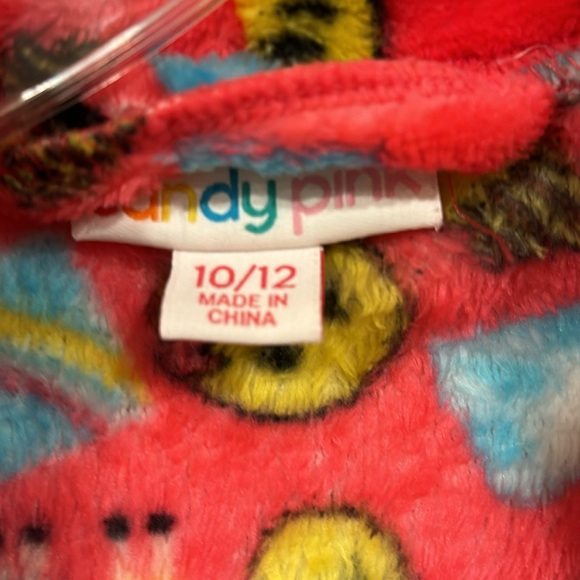 Candy Pink Fleece Bathrobe for girls Size 10/12 - Picture 2 of 7